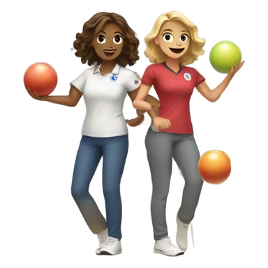 taylor and caitlyn bowling sticker