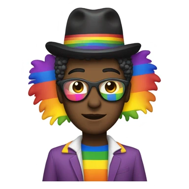 person dressed for gay pride sticker