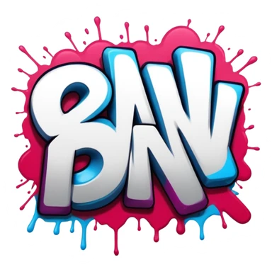 Graffiti the word ban sticker