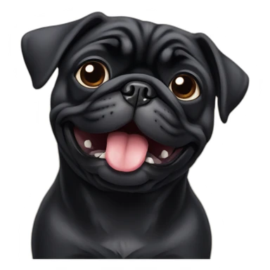 black pug sticker