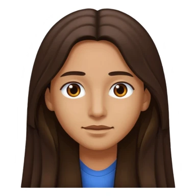 El pelo hazlo un poco más largo, con los ojos cafés oscuros  sticker