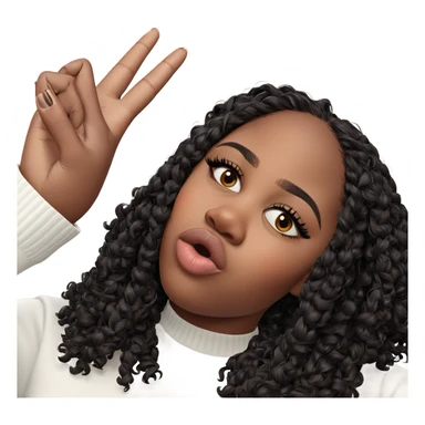 dark-skinned girl in white sweater sticker