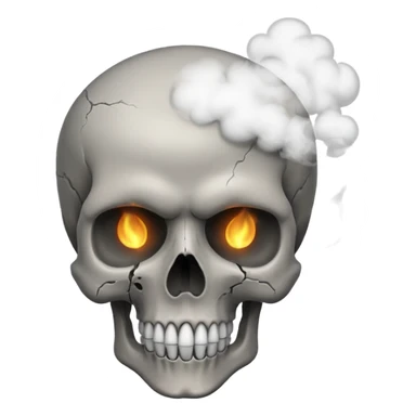Combine this three emojis 💀🤯💨 sticker