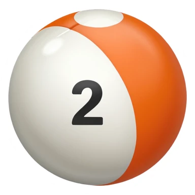 make a pool ball with the number 2 on it sticker