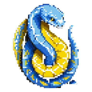Python logo with text saying 'Python' and a small blue and yellow snake icon sticker
