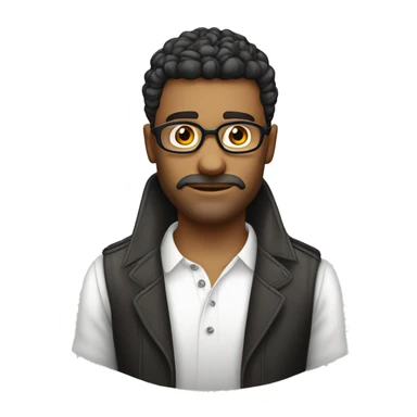 meninex gay loiro cabelo médio óculos olho claro gótico anel penagrama roupa branco sticker