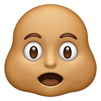 shit emoji with no eyes, nose, mouth  sticker
