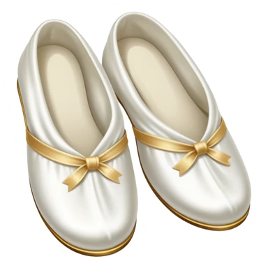white silk slippers and robe sticker