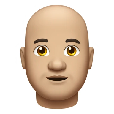 Fat bald man with a large head sticker