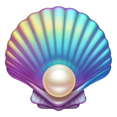 Shell holding pearl sticker