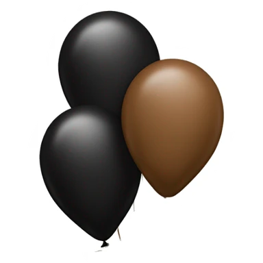 Black and brown balloons sticker