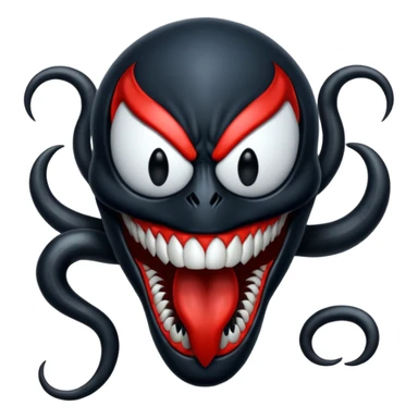Venom with no pupils  sticker