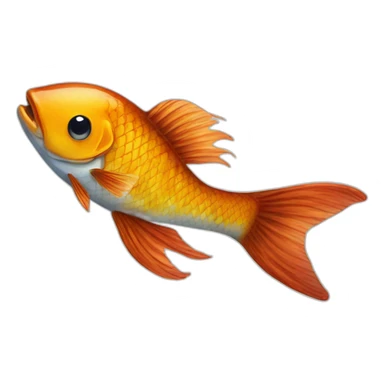 Fish tail sticker