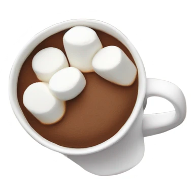 Kakao in Cup with marshmallows on the top  sticker