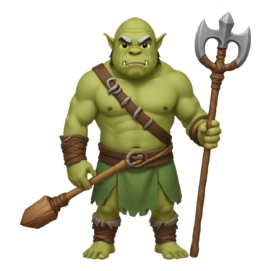 Ogre full body with stick sticker