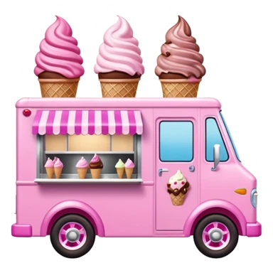Barbie’s 4wd 1927 racing ice cream with chocolate dream house food truck  sticker