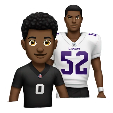 Lamar Jackson wearing his jersey at a blackjack table, show the blackjack table sticker