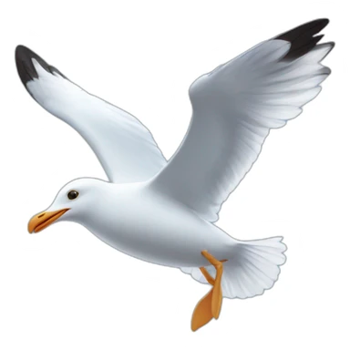 Flying Light Blue Seagull sticker