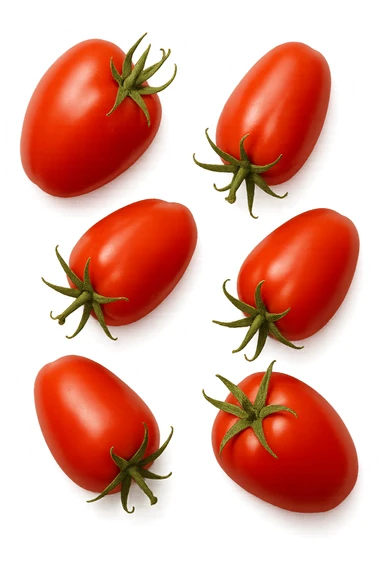 pomodoro visti dall'alto iperrealistiche 4k sticker