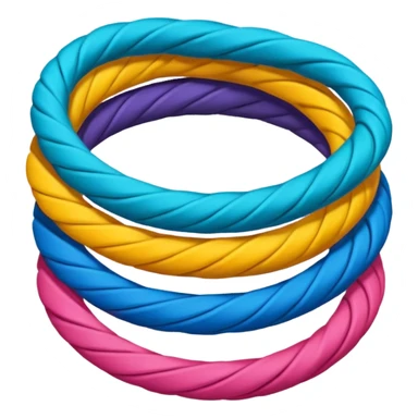 hair tie for tying hair，colourful，三根叠在一起，交错着叠 sticker