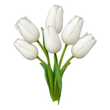white tulip bouquet  sticker