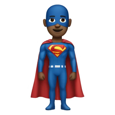 Man with super suit superhero sticker