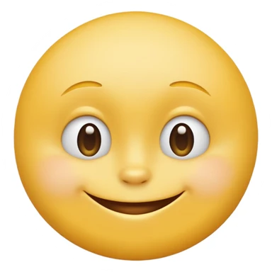 Emoji, yellow round smiling face, totally closed mouth sticker