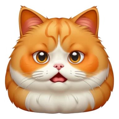 fat cat crying sticker