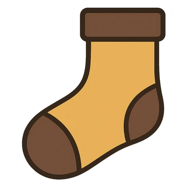 flat toon style sock sticker