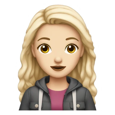 White girl with metro bag sticker