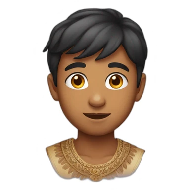 A Indian young boy face sticker