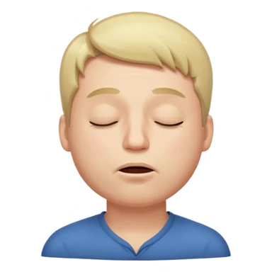 A male with closed eyes but the mouth is whistling sticker