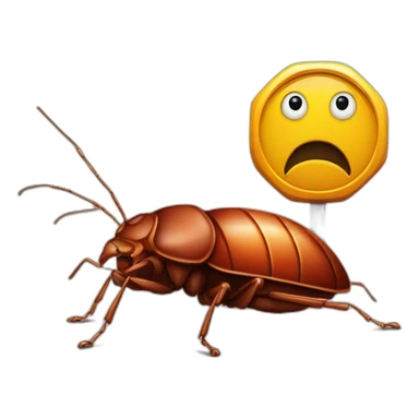 bed bug behind a forbidden sign sticker