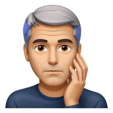 George clooney hand on face sticker