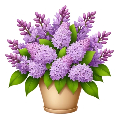 big bouquet lilac flower sticker