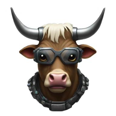 Cyberpunk bull sticker