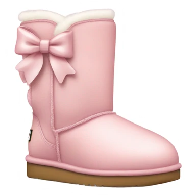 Mini light pink Uggs with a small bow sticker