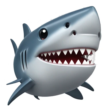 Shark working for customs sticker