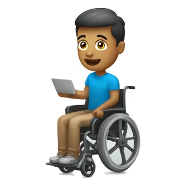 User accessibility with laptop and wheelchair sticker