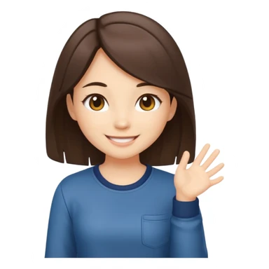 chibi brunette sunshine woman sticker