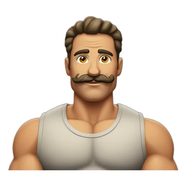 Muscles mustache expressive Cuban man sticker