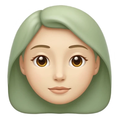 Minimal wellness emoji representing tighter skin and firmness,
subtle lifting effect, smooth contours, calm and natural,
no beauty or cosmetic symbols, soft sage green color palette sticker