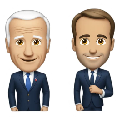Macron parle à biden sticker