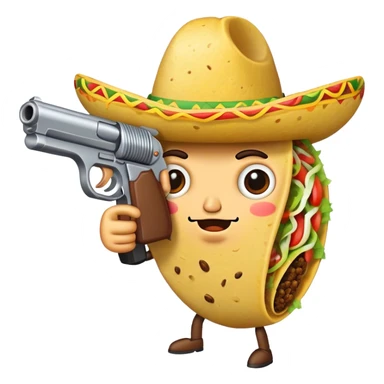 Taco with gun sticker