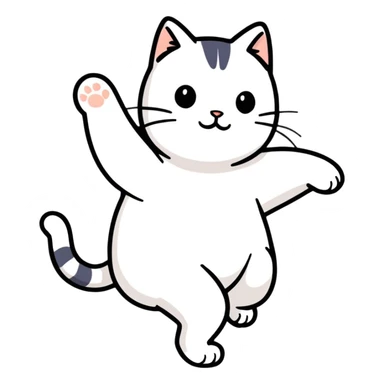 Cat dancing sticker