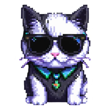 cool cat with dark sunglasses sticker