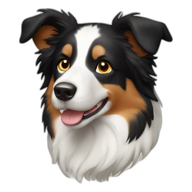 Border collie white with light brown spots and pointy ears sticker