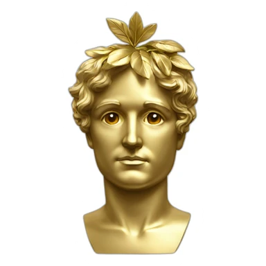 Laurel wreath napoleon golden statue sticker