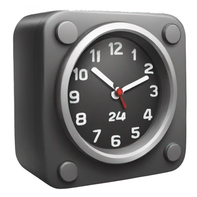 automatic clock with the inscription '24/7' sticker