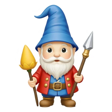 Gnomo da giardino con cappello  sticker